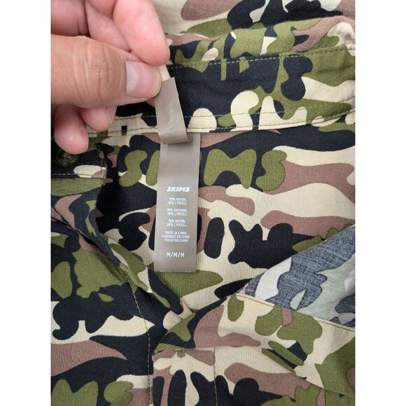 Skims Camo Oversized Button Up Shirt Women Size M Streetwear Gorpcore Military - Picture 10 of 11